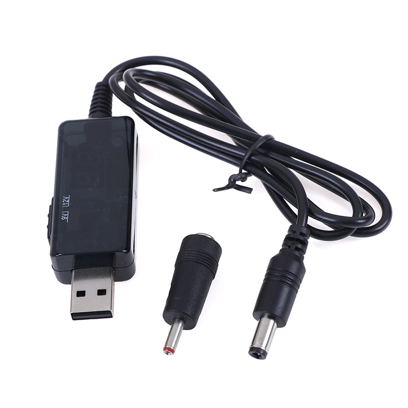 {LUCKID}Usb booster cable 5V step up to 9V 12V voltage converter 1A step-up display