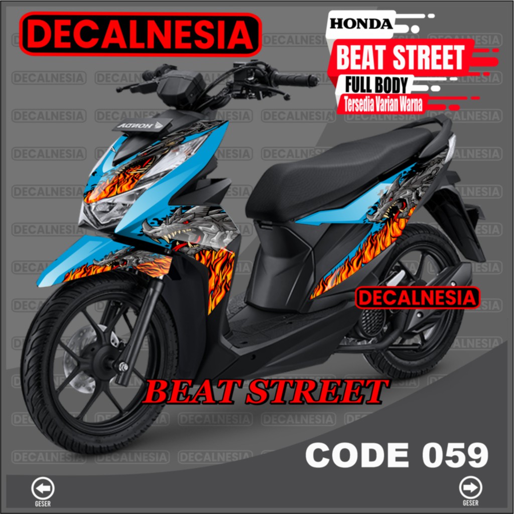 Decal Beat Street New 2021 2022 2023 Full Body Stiker Motor Variasi  Modif Sticker Dekal Aksesoris 2020 C59