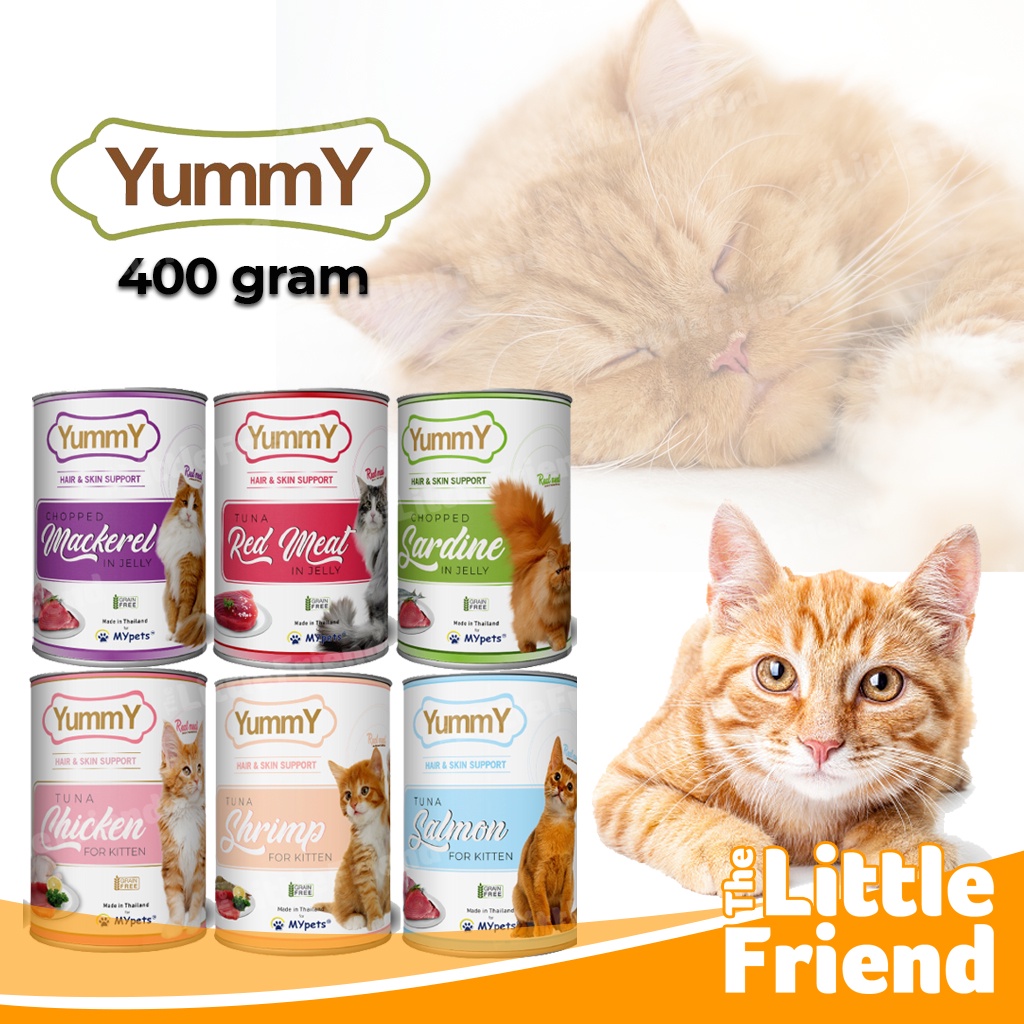 Makanan Basah Kaleng Kucing Kitten Wet Food YUMMY CAT 400 GRAM