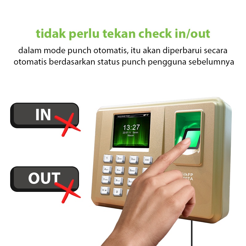 [IN STOCK]ZKTeco Mesin Absensi Sidik Jari Fingerprint Mesin Absensi Biometrik SSR Garansi satu tahun Bahasa Indonesia USB/LAN