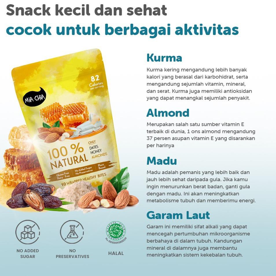 

[Terkeren Se-RI] Mia Chia Almond Honey Bites - Cemilan Kurma Organic Sehat