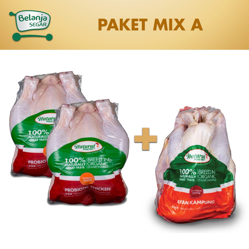 

Paket Mix A : 2 Ayam Probiotik Reguler + 1 Ayam Kampung Asli