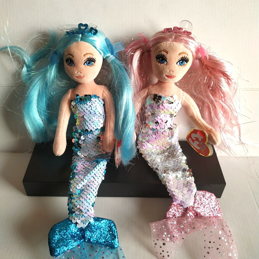 boneka Mermaid Sea Sequins Ty Ori - boneka putri duyung ori