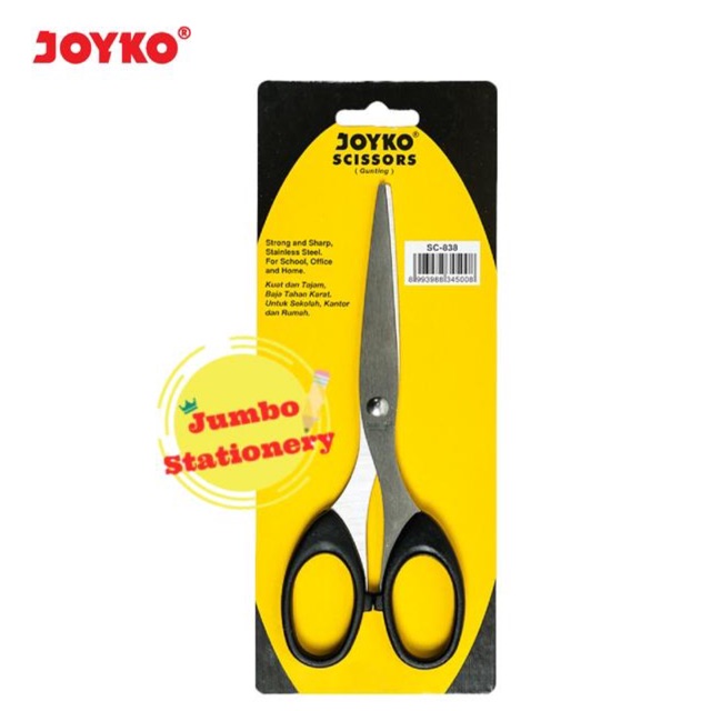 Gunting Kertas Joyko SC 838 Sedang Tanggung Scissor Stainless Stell