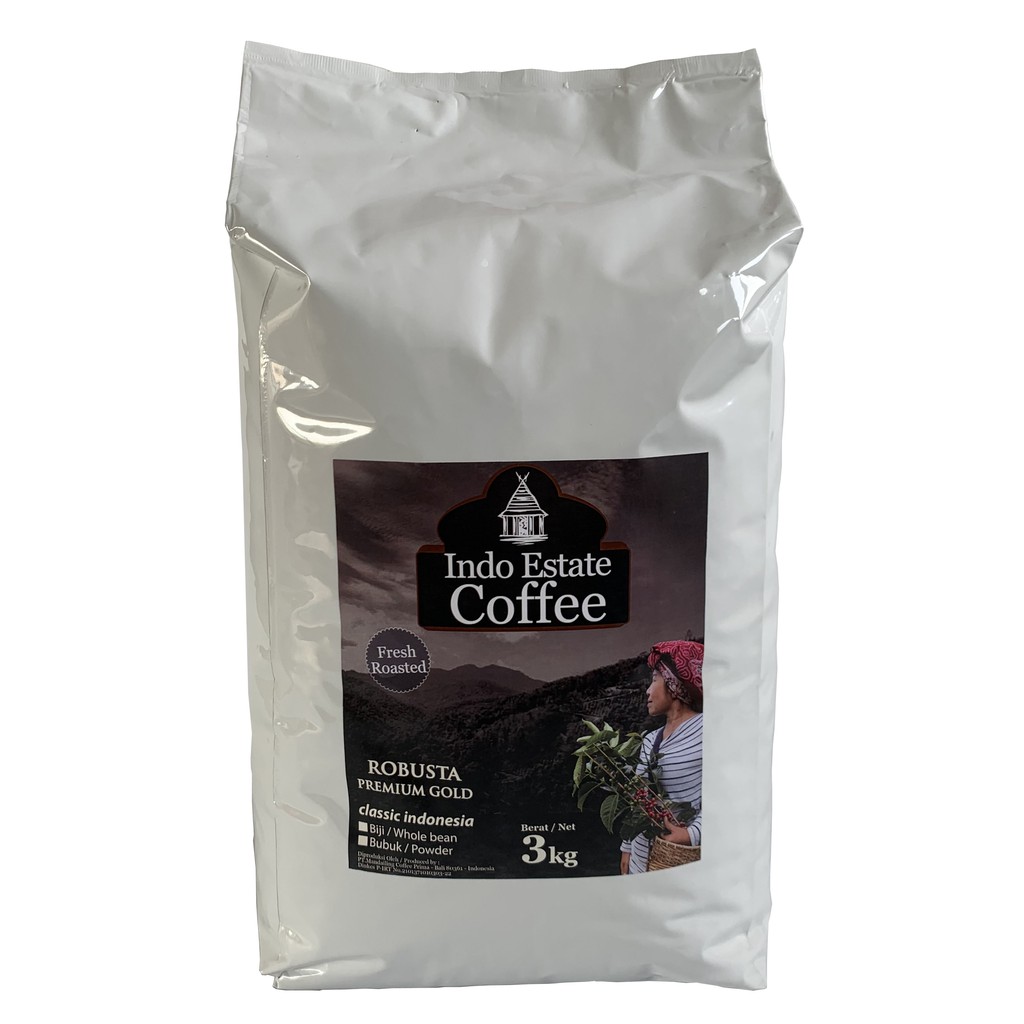 

Indo Estate Coffee Robusta Premium Gold 3kg Powder