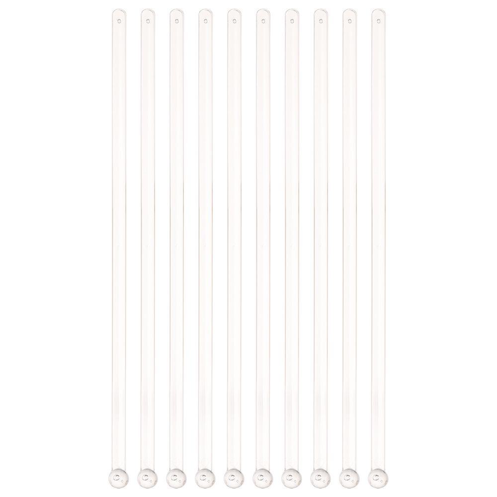 Solighter 100pcs Stik Pengaduk Minuman / Kopi Bahan Plastik Transparan Sekali Pakai