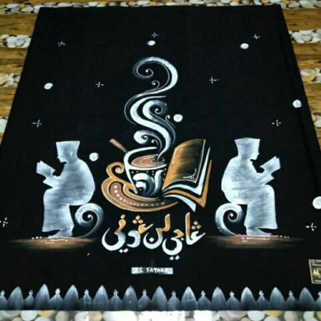 Sarung Batik Lukis Al Fathar motif Ngaji lan Ngopi