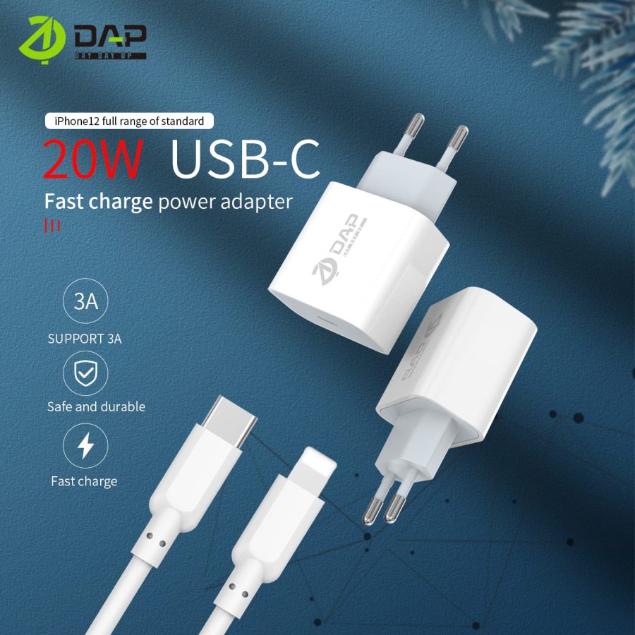 Charger USB C DAP D-AP6 Adaptor Charger Type C Fast Charging 3A 20W