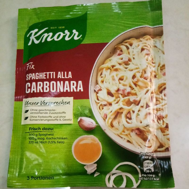 

Knorr Fix Spaghetti Alla Carbonara