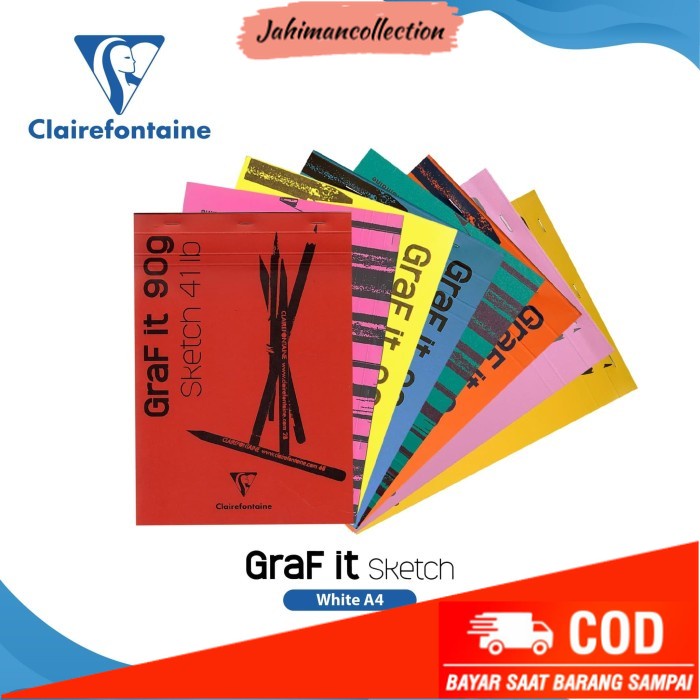 

✨ BISA COD ✨ Buku Sketsa Clairefontaine A4 Graf It White Sketch Pad - MEDIUM YELLOW