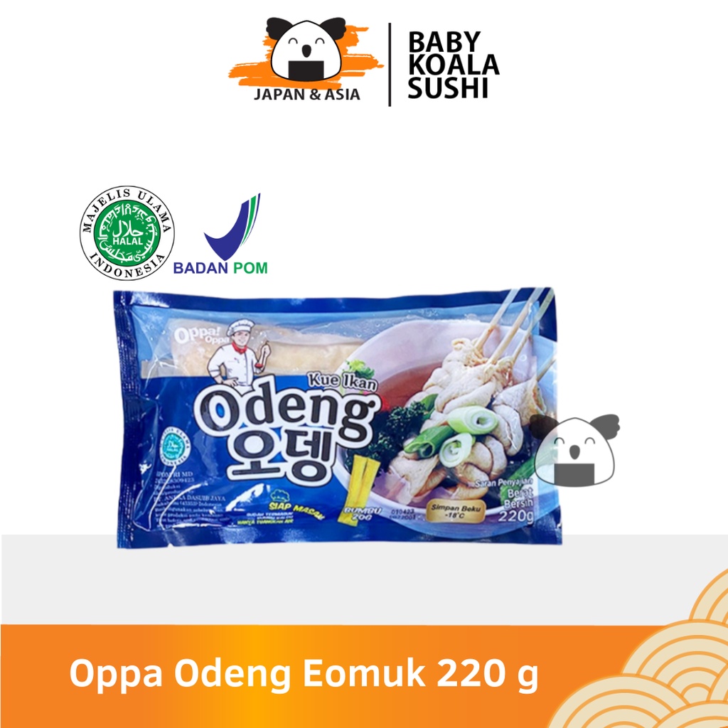OPPA Odeng 200 g + Bumbu 20 g Halal | Eomuk Kotak | Korean Fish Cake