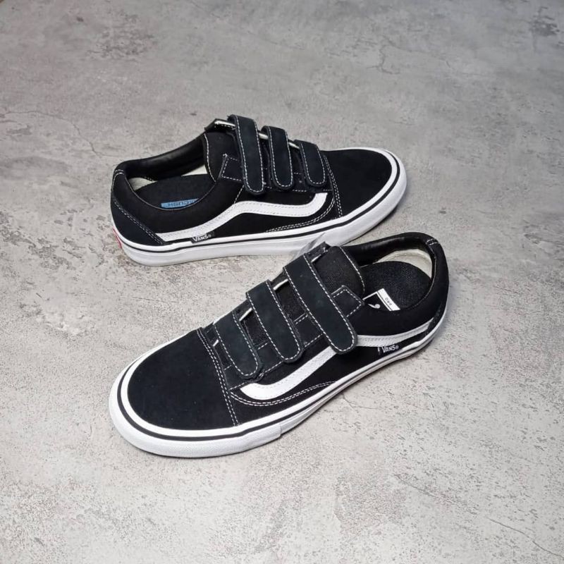 Vans Oldskool Velcro Pro Black White