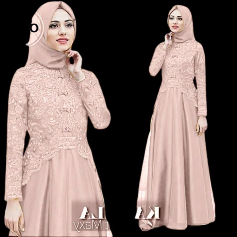 GAMIS BRUKAT MAXI KAELLA RESLETING DEPAN/GAMIS BUSUI/GAMIS JUMBO/GAMIS BRUKAT PREMIUM/GAMIS KONDANGA