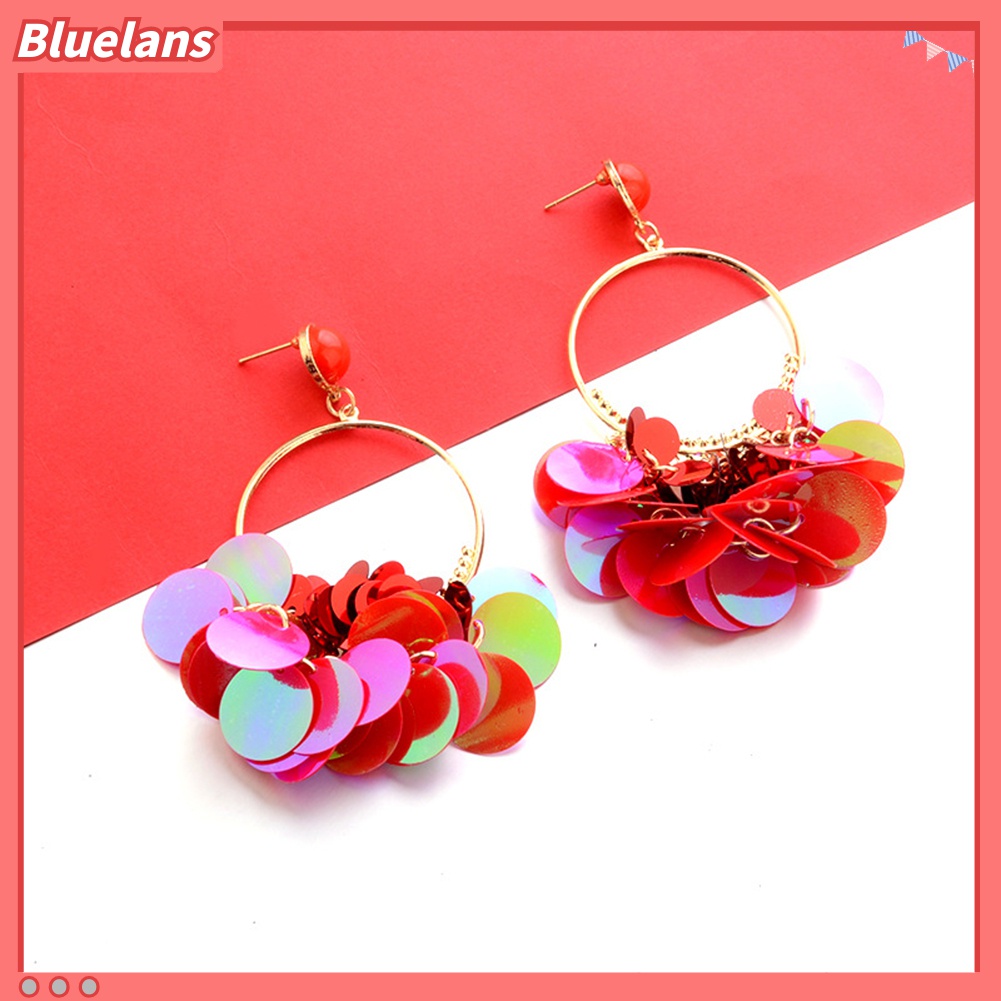 Anting Stud Hoop Juntai Gaya Bohemian Untuk Wanita