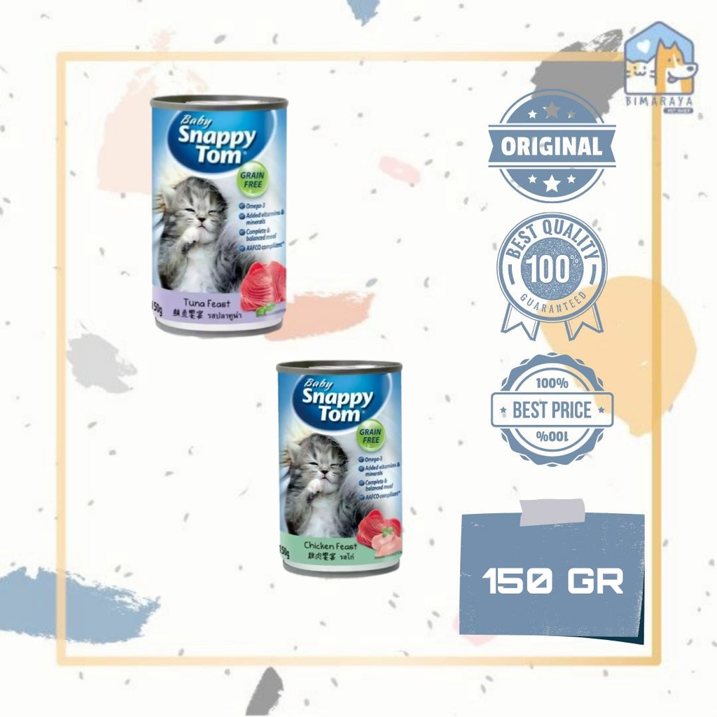 Jual BABY SNAPPY TOM CAT WET FOOD / MAKANAN BASAH ANAK KUCING KALENG