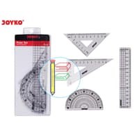 Penggaris Set Matematika Joyko Mistar Busur Siku Math Set RL-PS2