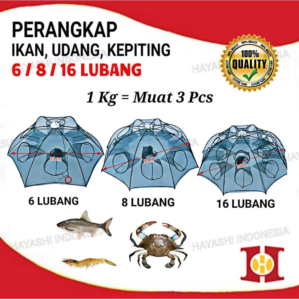 Perangkap Ikan  Bubu Ikan  Jebakan Ikan Udang Kepiting 6 Lubang 8 Lubang 16 Lubang