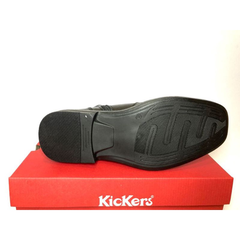 Sepatu Boot Pria Formal Resleting Kulit Asli Kerja Kantoran PDH Security Warna Hitam