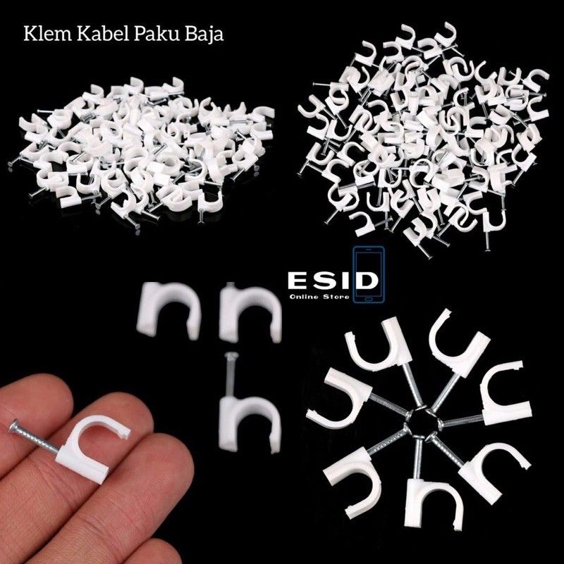 Superklip Kabel Klem Paku Baja / Kabel Klem 9MM