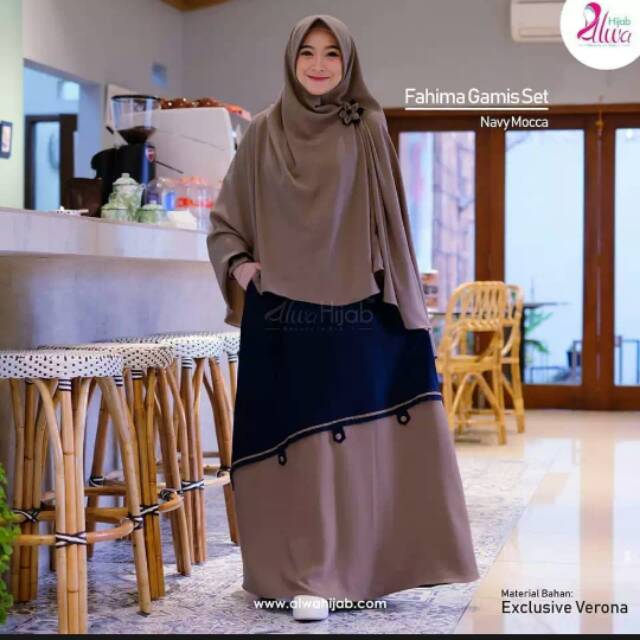 Fahima Syar'i satu set / Baju Gamis Cantik BY ALWA HIJAB / Gamis Murah Berkualitas