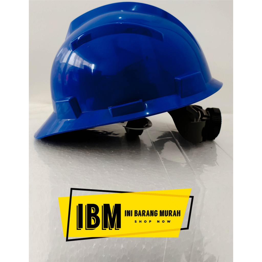 PROMO-HELM PROYEK  BIRU DALAMAN PUTAR// BLUE SAFETY HELMET FAST TRACK