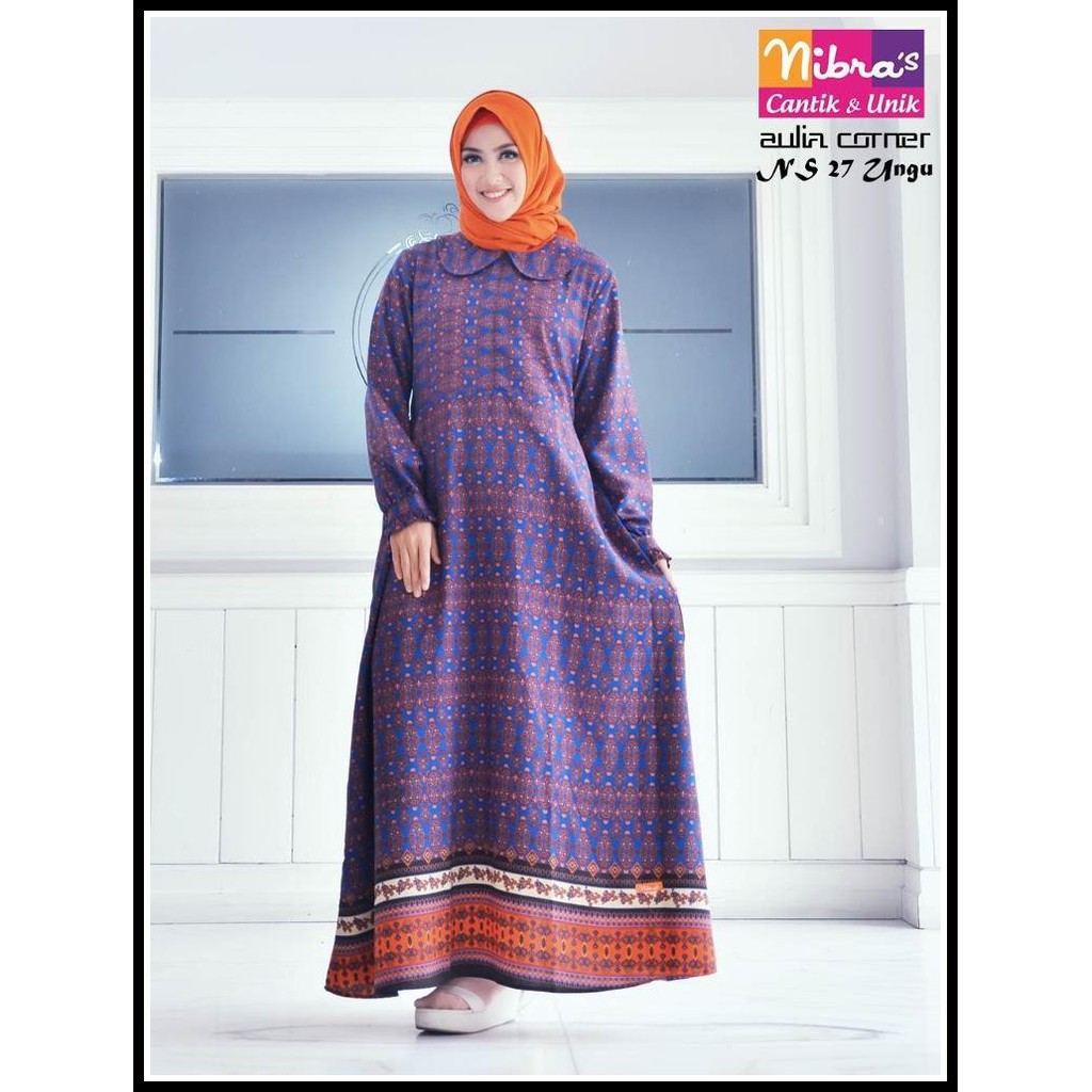 Busana Muslim Wanita Nibras NS 27 Ungu Baju Wanita Terbaru Model Baju Muslim