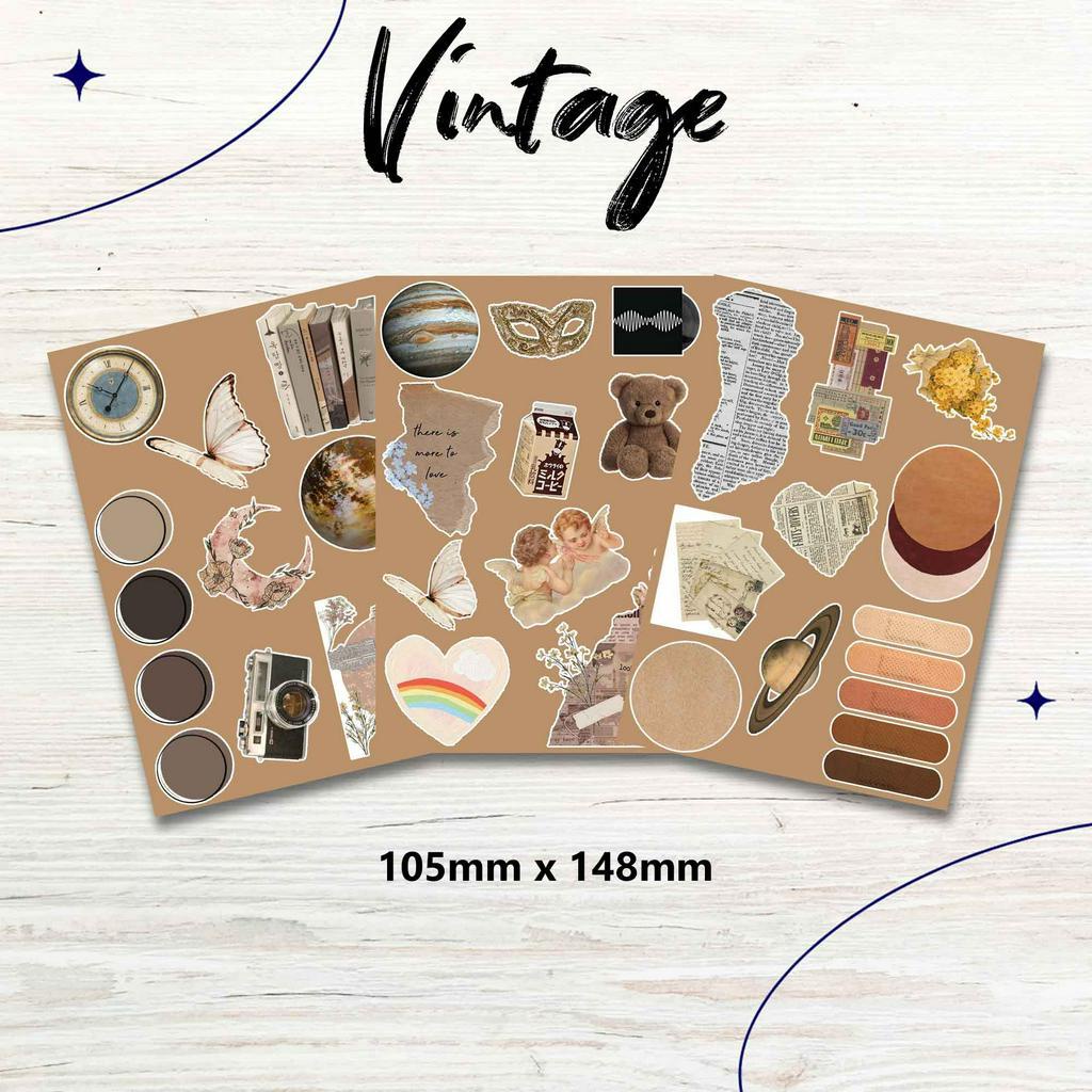 

STIKER PACK AESTHETIC VINTAGE | JOURNALING STICKER | DECORATION STICKER