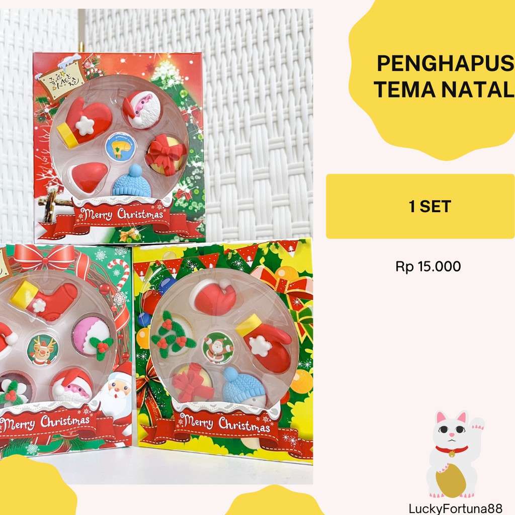 

[LuckyFortuna88] Penghapus Motif Natal Eraser Motif Natal SInterClauss Penghapus Natal Eraser Natal Penghapus SInterclauss Lucu Alat TUlis Kantor Alat Tulis Kantor Lucu Murah Kualitas Premium