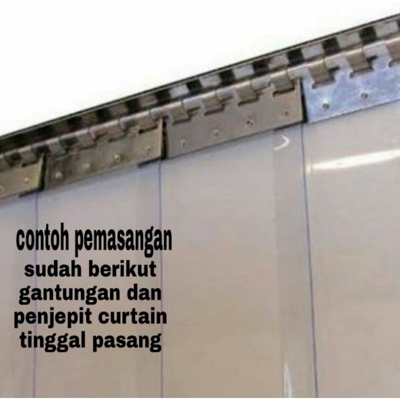 Tirai PVC Curtain Komplit tinggal pasang uk L120 x T 200 cm