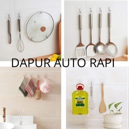 BAROKAH 1 PCS GANTUNGAN DINDING BUNGA TEMPEL HOOK MAGIC rak wc kamar mandi dapur