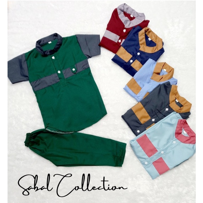Baju Koko Anak Laki Laki/Kurta Anak Laki laki/Setelan Baju Koko Anak - Random, 3-4 tahun