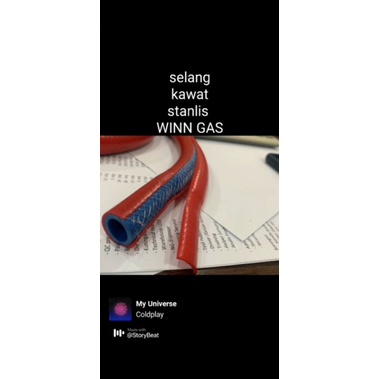 Selang lpg winn gas 3 lapis dengan serabut kawat