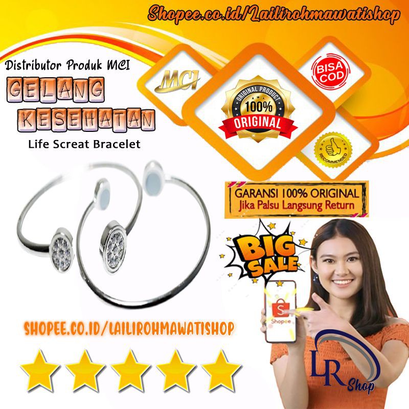 GELANG KESEHATAN / GELANG MCI / GELANG KESEHATAN MCI ASLI LIFE SCREAT BRACELET ASLI MCI GERMANIUM