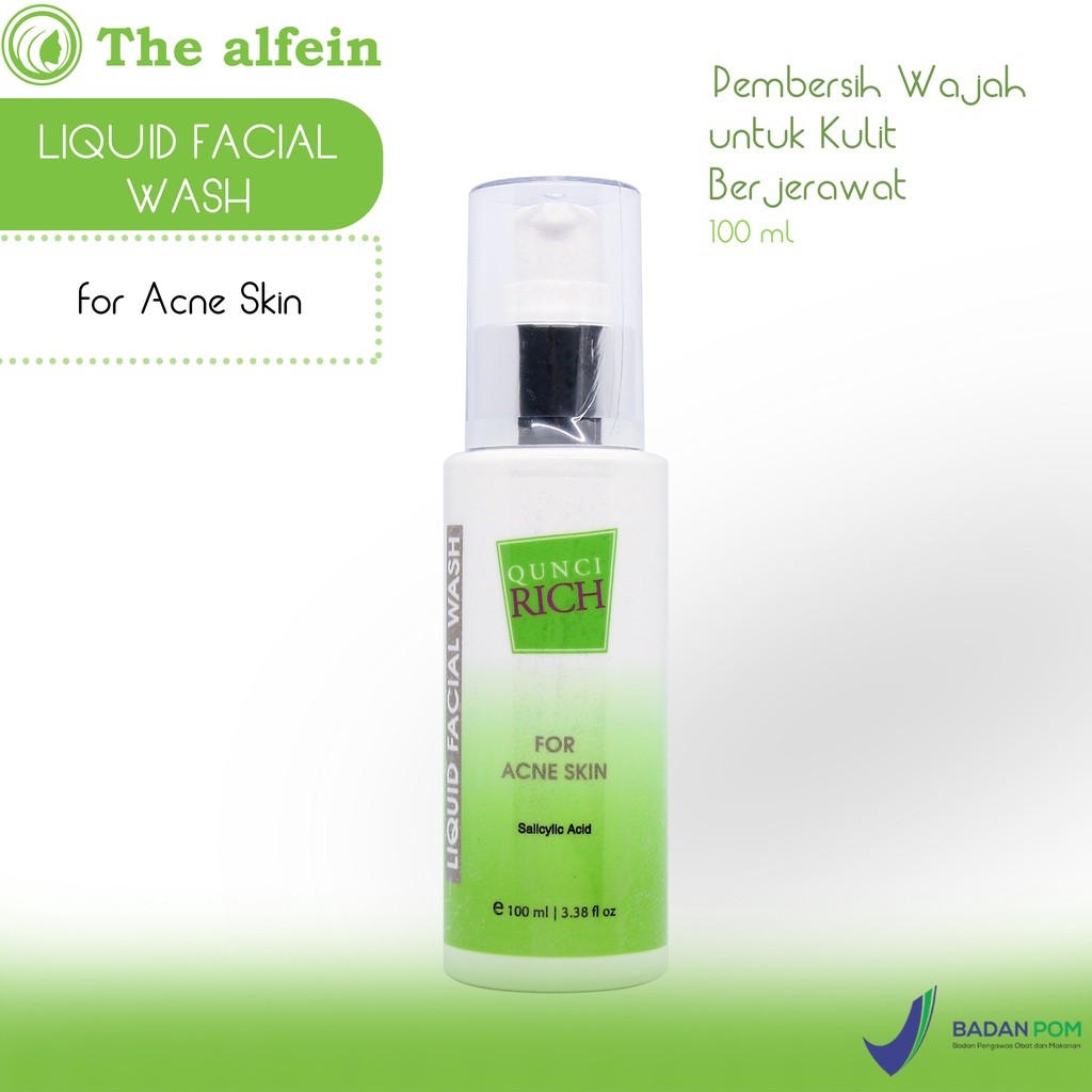 Facial Wash For Acne - Qunci Rich by The Alfein Clinic | Pembersih Wajah untuk Kulit Berjerawat