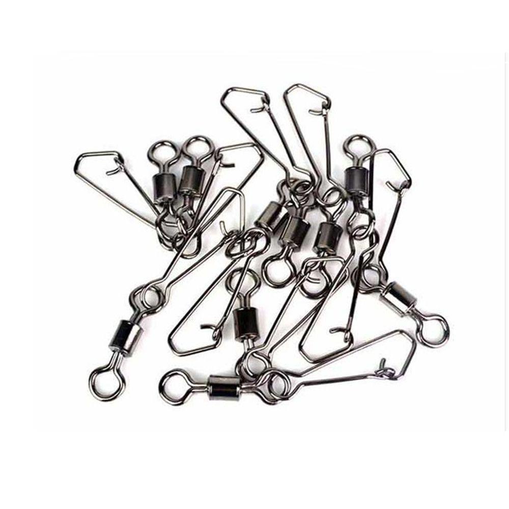 Bearing Pancing Agustina 50Pcs Pengait Pancing Tahan Lama Dengan Hooked Snap Interlock Tackle