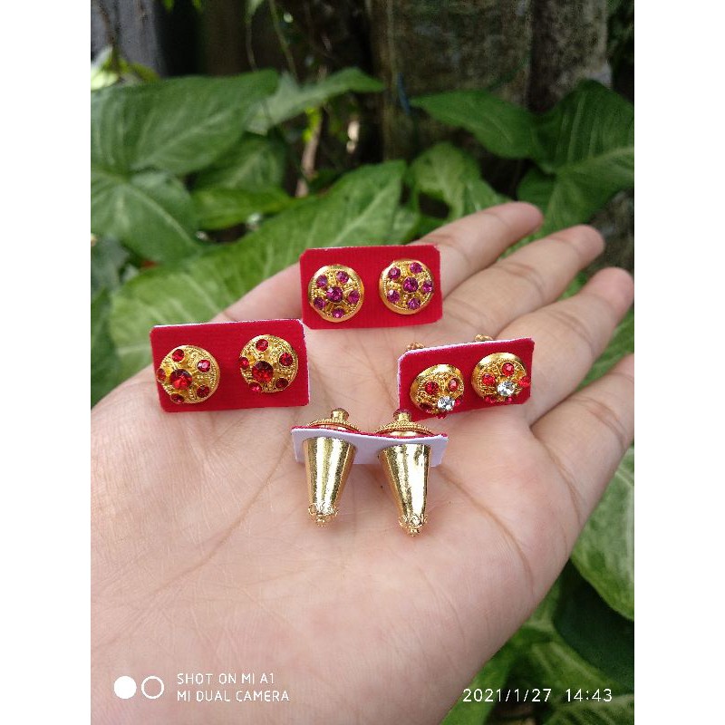 subeng bali bahan tembaga ukuran mini lapis emas