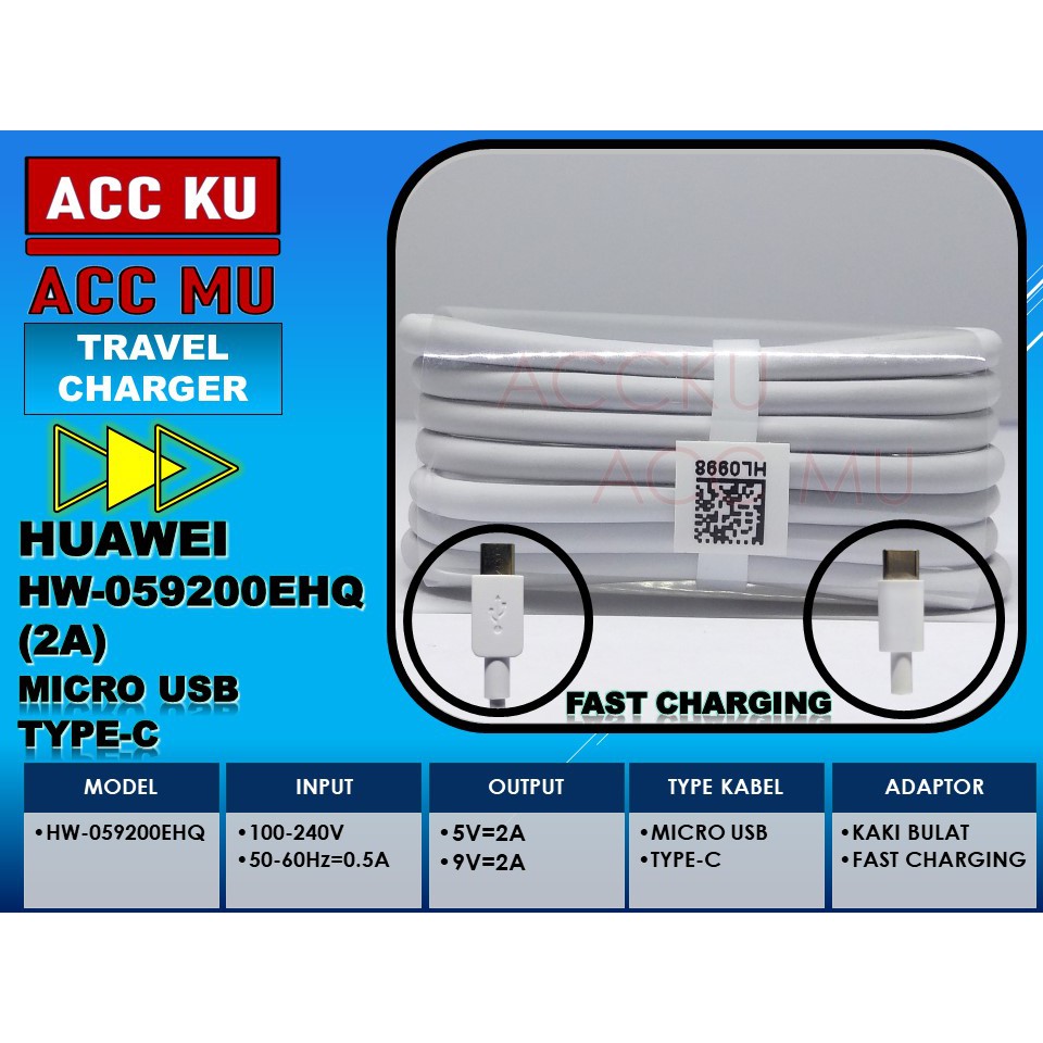 Charger huawei 2a charger huawei 2a charger huawei fast charging original oem HW-059200EHQ ori