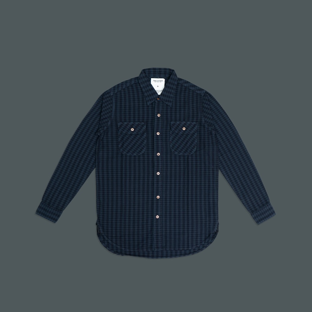 

Jimmy and Martin - Gingham Shirt Indigo Overdyed - 3027