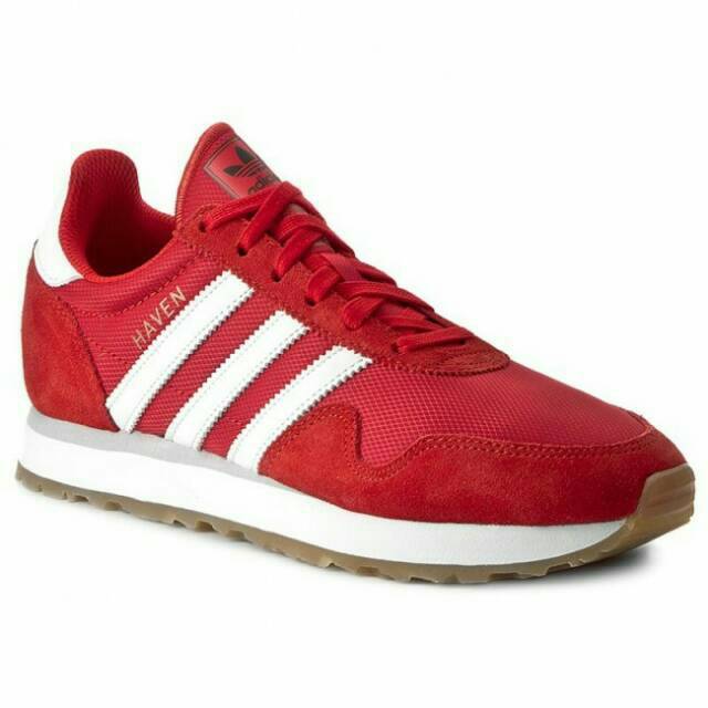 Sepatu Running Jogging Adidas Haven Red White Sneakers Casual Original Indonesia BNWB