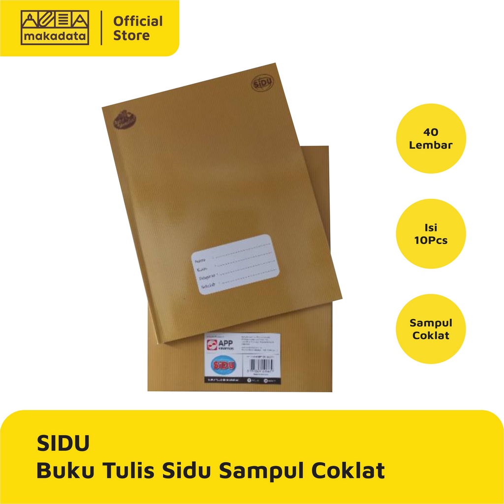 

BUKU TULIS SIDU 40 LEMBAR SAMPUL COKLAT 10 PCS / PACK MURAH