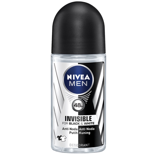 Nivea Deodorant Men Invisible For Black &amp; White Roll On