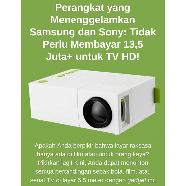ready Proyektor Mini Led Projector Nano HD Proyektor Mini YG310 Hdmi Usb Bioskop Rumah vs Infocus