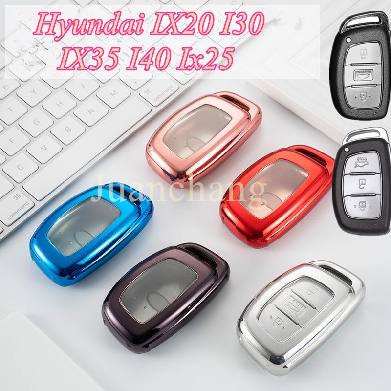 Casing Kunci Remote Mobil Bahan TPU Untuk Hyundai Sonata Santa Fe Elantra Accent Solaris Verna IX20 I30 IX35 Ix25 IX45 IX20