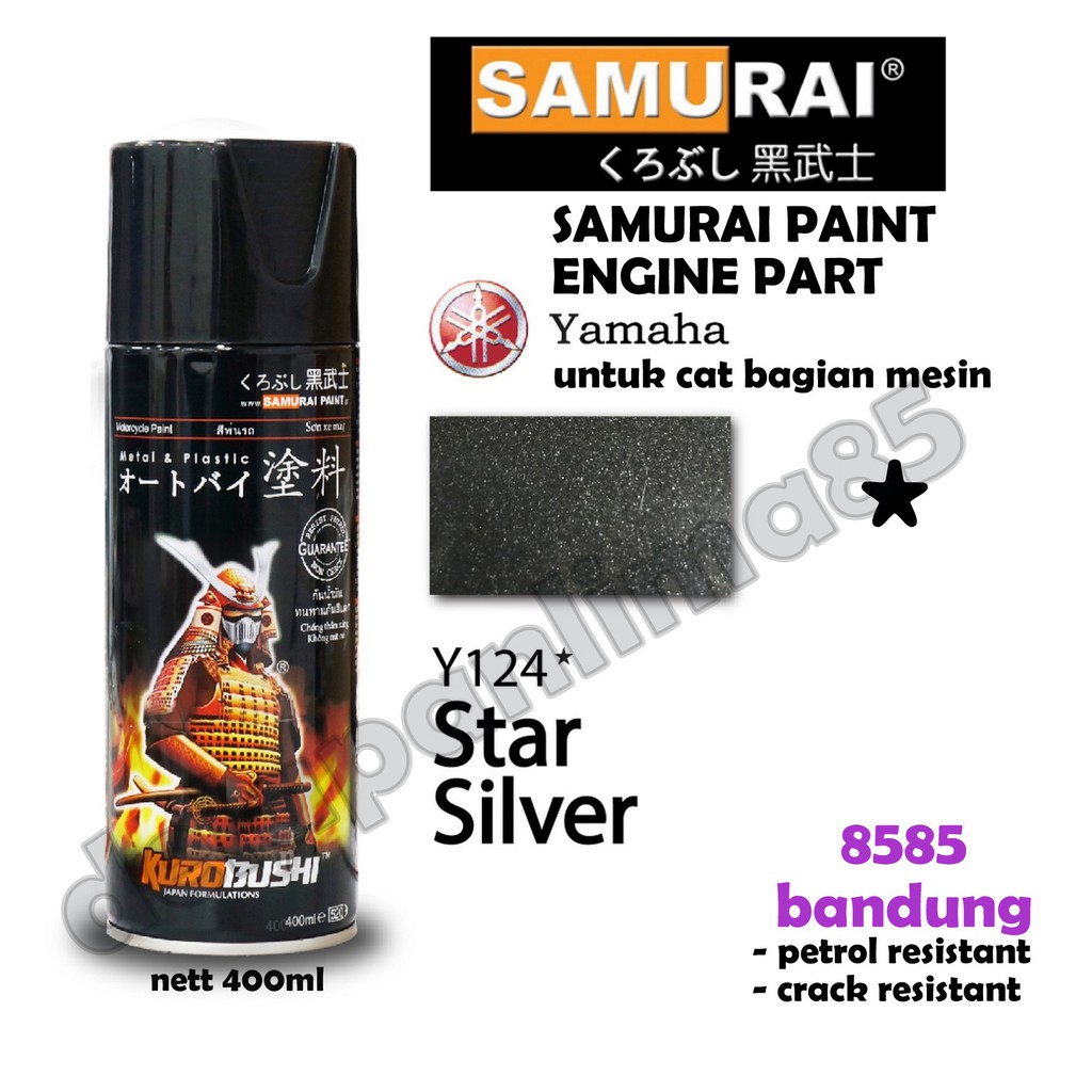 Samurai Paint Y124* STAR SILVER YAMAHA Engine Part-Cat Semprot Bagian Mesin/Pylox/Pilox/Pilok/Motor