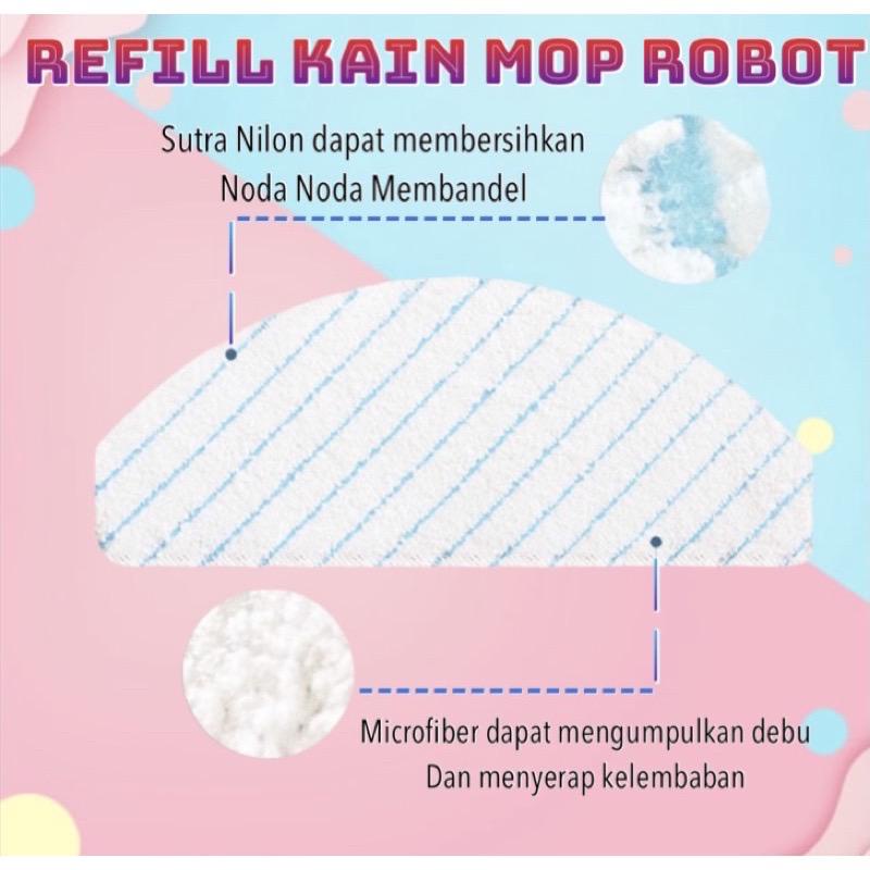 MATAHARI - Refill Mop Pad Kain Lap Pel Microfiber Serat Tinggi Robot Vacuum Cleaner Ecovacs DEEBOT