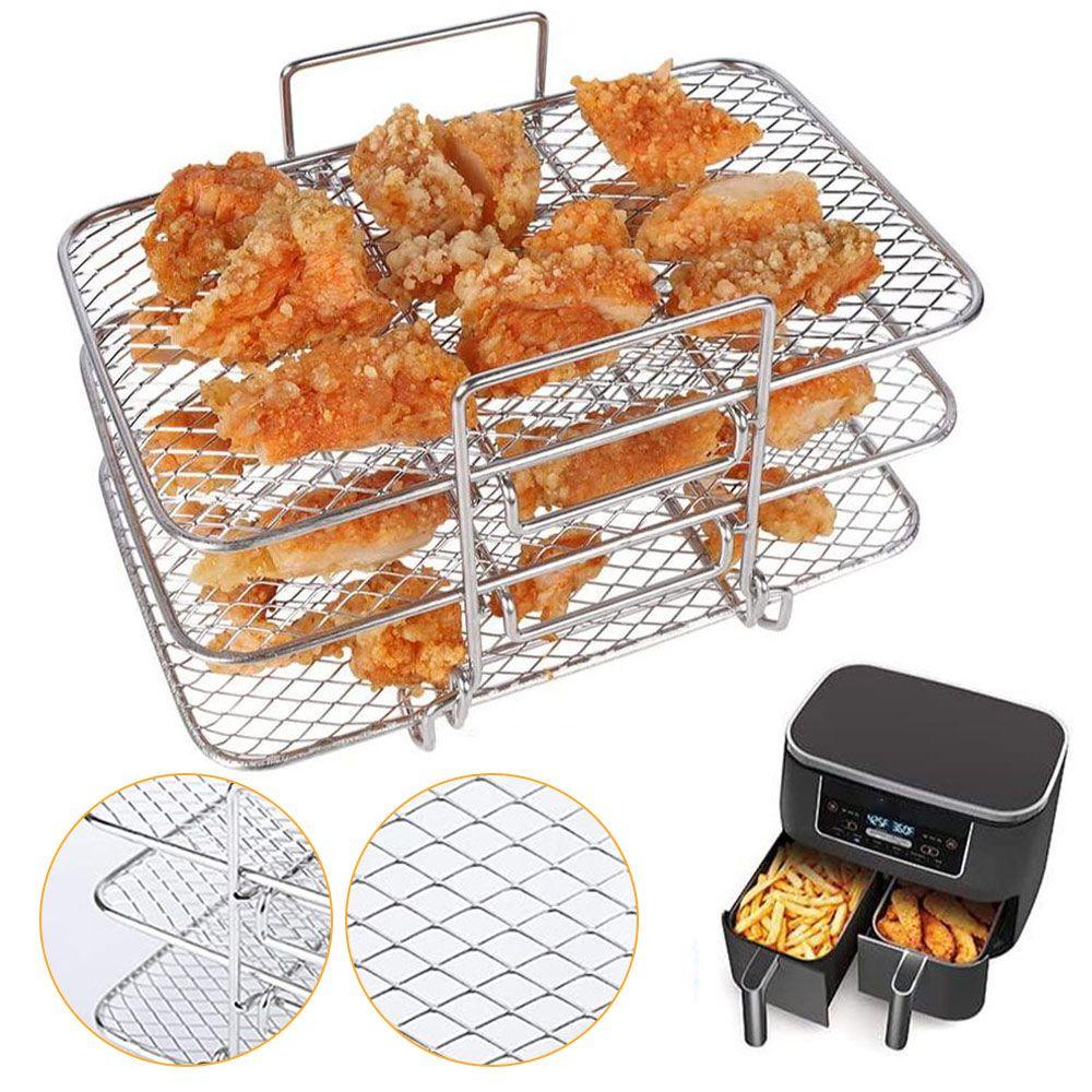 R-FLOWER Air Fryer Grill Rack Home Indoor Grill Toast Rack304 Stainless Steel