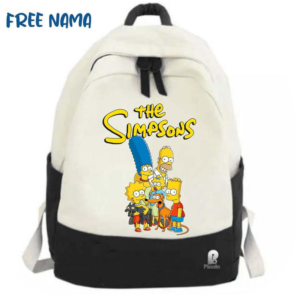 TAS RANSEL BACKPACK ANAK SEKOLAH MOTIF KARTUN THE SIMPSONS UNISEX (FREE NAMA)