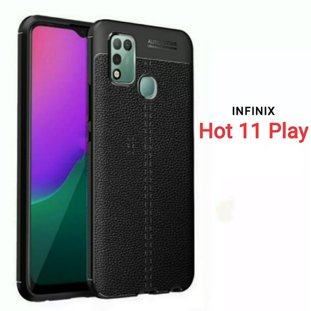 Case Auto Focus Infinix Hot 11 Play Leather Experience SoftCase Slim Ultimate / Casing Kulit