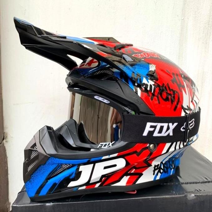 Kacamata Helm Cross Supermoto goggle Racecraft JetSki Fox Air - Hitam