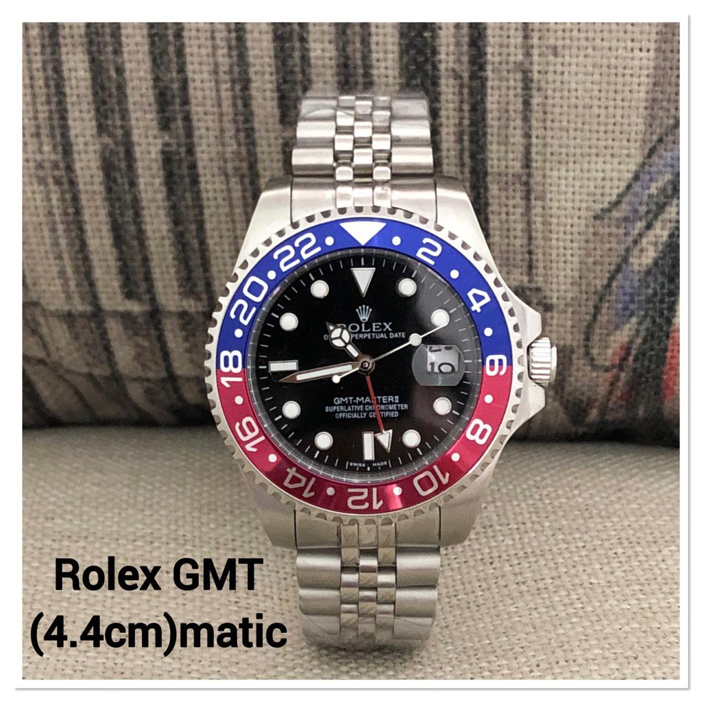 JAM TANGAN ROLEX GMT AUTOMATIC RANTAI SILVER